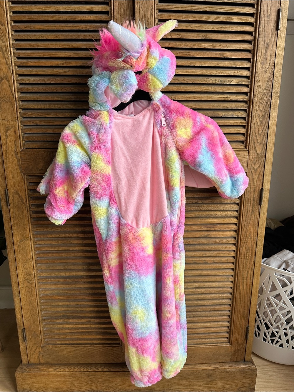 Kids Rainbow Unicorn Plush Pajamas - Pink Multicolor